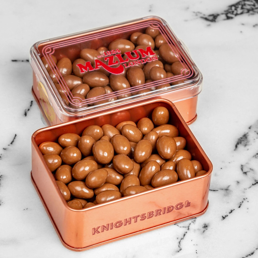 Pistachio Milk Chocolate Dragee Small Tin Box