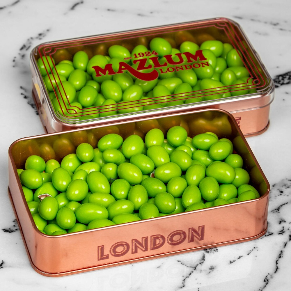 Pistachio Candy Dragee Large Tin Box