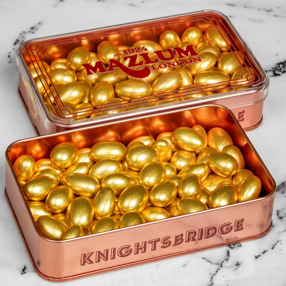Edible 24K Gold Almond Dragee Large Tin Box