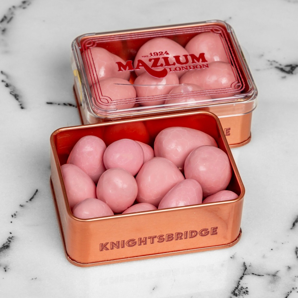 Strawberry Pink Chocolate Small Tin Box