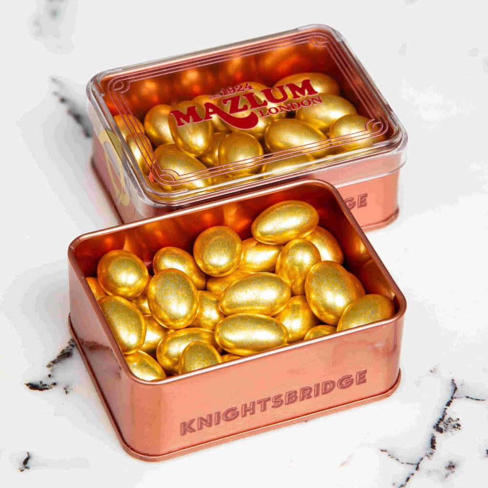 Edible 24K Gold Almond Dragee Small Tin Box